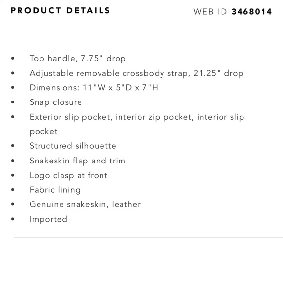 Coach TABBY Snakeskin Shoulder Bag - Picture 3 of 11